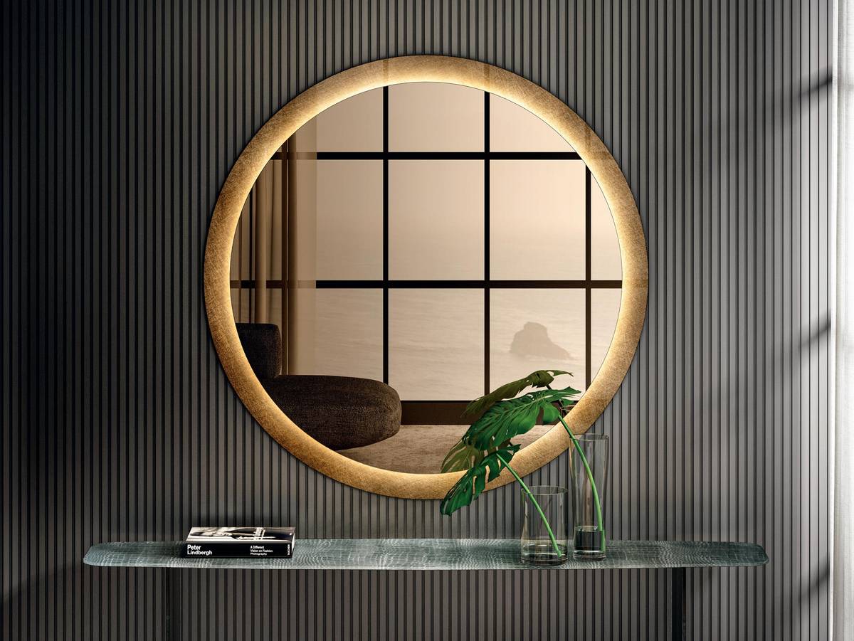 glass and mirror console table with frame | Deba Console | LAGO glass and mirror console table with frame | Deba Console | LAGO