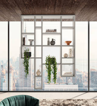 libreria colgante blanca para salon | Libreria 30mm Weightless | LAGO libreria colgante blanca para salon | Libreria 30mm Weightless | LAGO