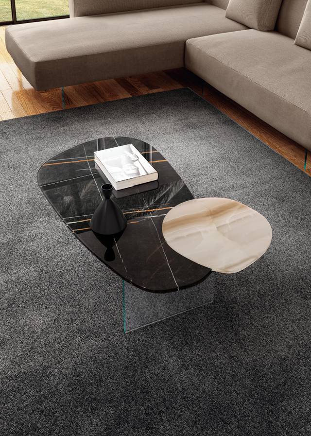 light and dark marble living room occasional table