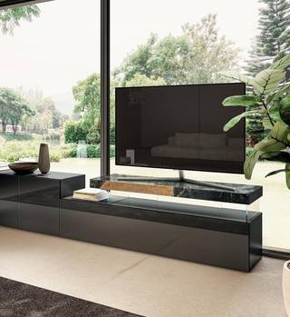 mueble TV de diseño con estante colgante | Mueble TV | LAGO mueble TV de diseño con estante colgante | Mueble TV | LAGO