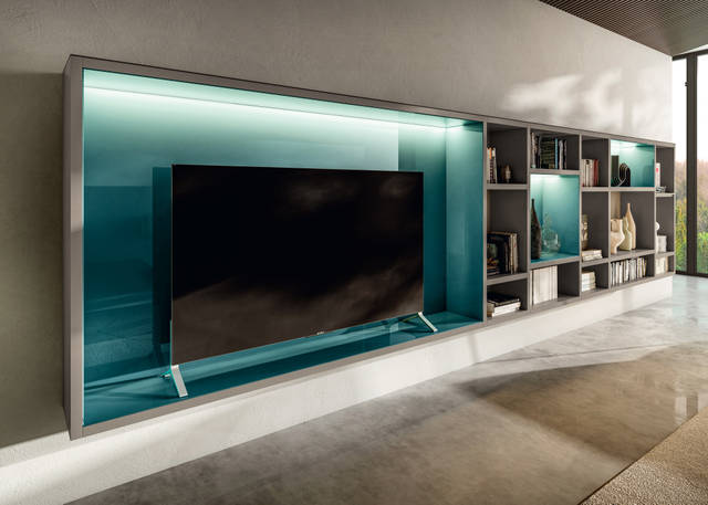 unidad de pared moderna de color | Pared Equipada 30mm | LAGO
